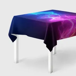 Скатерть 3D Звуковая волна неоновый узор