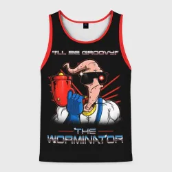 Мужская майка 3D Jim - worminator
