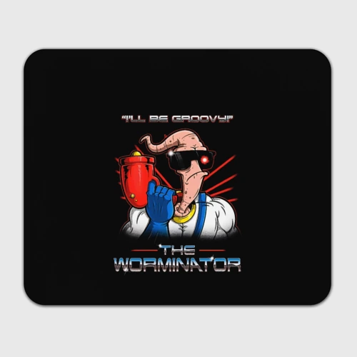 Прямоугольный коврик для мышки Jim - worminator