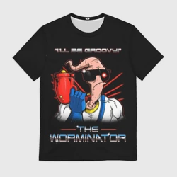 Мужская футболка 3D Jim - worminator