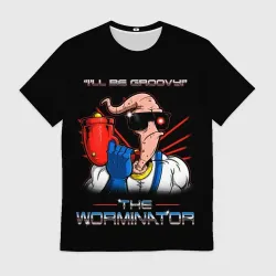 Мужская футболка 3D Jim - worminator