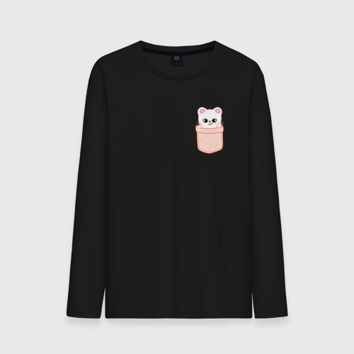 Мужской лонгслив хлопок Jiniret in pocket