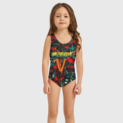 Детский купальник 3D God of War битва огня