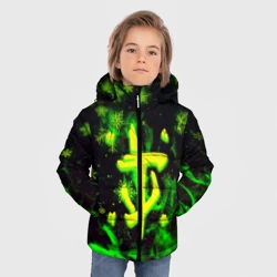 Зимняя куртка для мальчиков 3D Doom кислотный снег в огне лого - фото 2