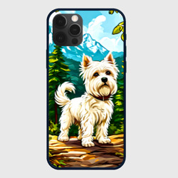Чехол для iPhone 12 Pro Max Вест-хайленд-уайт-терьер летом в горах