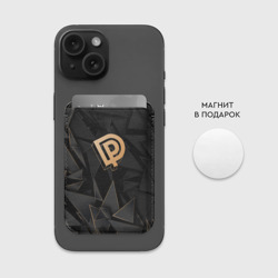 Картхолдер Magsafe магнитный Deep Purple golden poly - фото 2