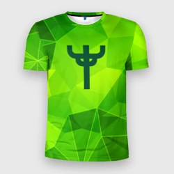 Мужская футболка 3D Slim Judas Priest green poly