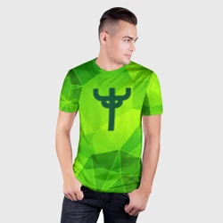 Мужская футболка 3D Slim Judas Priest green poly - фото 2