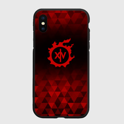 Чехол для iPhone XS Max матовый Final Fantasy red poly
