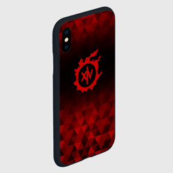 Чехол для iPhone XS Max матовый Final Fantasy red poly - фото 2