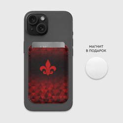 Картхолдер Magsafe магнитный Saints Row red poly - фото 2