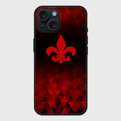 Чехол силиконовый для Apple iPhone 15 матовый Saints Row red poly