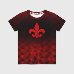 Детская футболка 3D Saints Row red poly