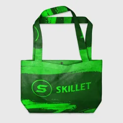 Пляжная сумка 3D Skillet - green gradient по-горизонтали