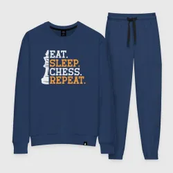 Женский костюм хлопок Есть спать шахматы