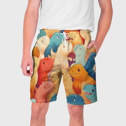 Мужские шорты 3D Милые тиранозавры