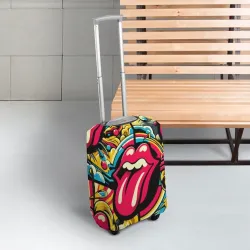 Чехол для чемодана 3D Rolling Stones logo - pop art pattern - фото 2