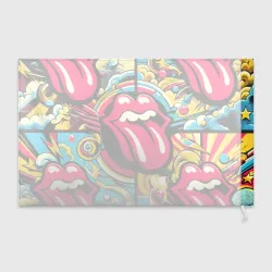 Флаг 3D Rolling Stones logo - pop art pattern - фото 2