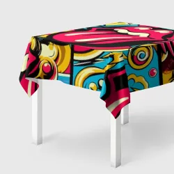 Скатерть 3D Rolling Stones logo - pop art pattern