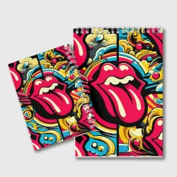 Блокнот Rolling Stones logo - pop art pattern - фото 2