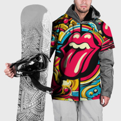 Накидка на куртку 3D Rolling Stones logo - pop art pattern