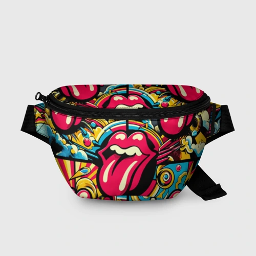 Поясная сумка 3D Rolling Stones logo - pop art pattern