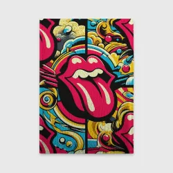 Обложка для автодокументов Rolling Stones logo - pop art pattern - фото 2