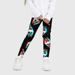 Детские леггинсы 3D Skyrim glitch logo patten - фото 2