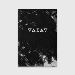 Обложка для паспорта матовая кожа Ведьмак лого серые краски