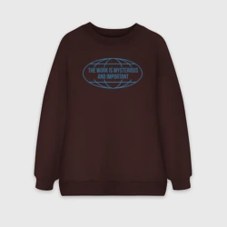 Женский свитшот oversize без начеса хлопок Lunon - the work is mysterious and important