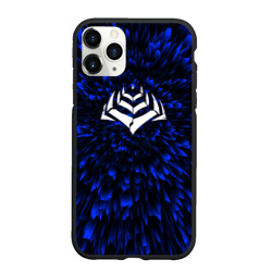 Чехол для iPhone 11 Pro Max матовый Warframe blue energy