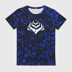 Женская футболка 3D Warframe blue energy