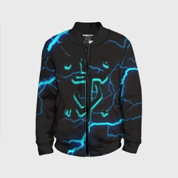 Детский бомбер 3D Doom молнии неоновые
