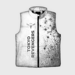 Женский жилет утепленный 3D Tokyo Revengers - white gradient по-вертикали