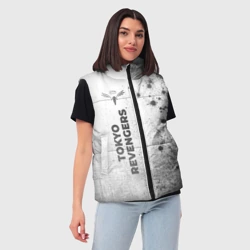 Женский жилет утепленный 3D Tokyo Revengers - white gradient по-вертикали - фото 2