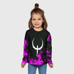 Детский лонгслив 3D Quake fire neon - фото 2