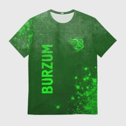 Мужская футболка 3D Burzum - green gradient вертикально