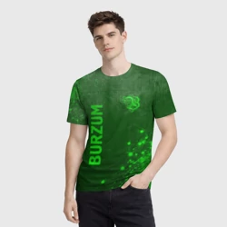 Мужская футболка 3D Burzum - green gradient вертикально - фото 2