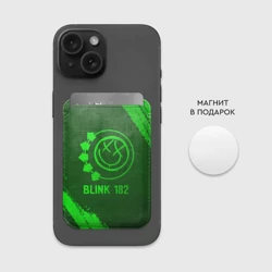 Картхолдер Magsafe магнитный Blink 182 - green gradient - фото 2