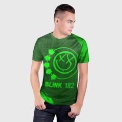 Мужская футболка 3D Slim Blink 182 - green gradient - фото 2