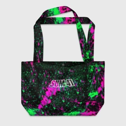 Пляжная сумка 3D Sum 41 неоновые краски