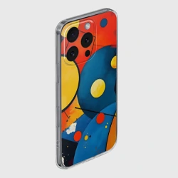 Чехол для iPhone 16 Pro силиконовый с защитой камеры Динамичный красочный паттерн - фото 2