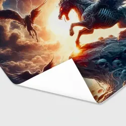 Бумага для упаковки 3D Пегас тёмных сил - нейроарт - фото 2