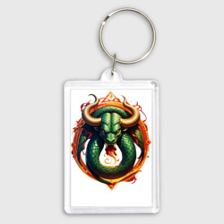 Брелок прямоугольный 35*50 Телец в тени змеи