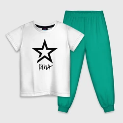 Детская пижама с белой футболкой Inna - star