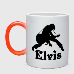 Кружка хамелеон Elvis with guitar 