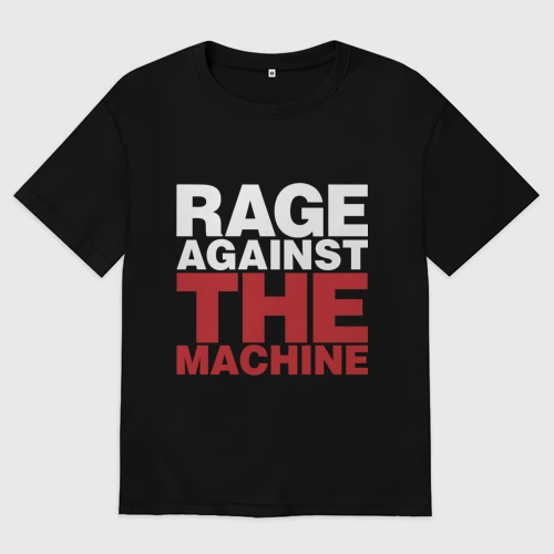 Мужская футболка хлопок Oversize Rage against the machine title 