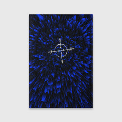 Обложка для паспорта матовая кожа Megadeth blue energy