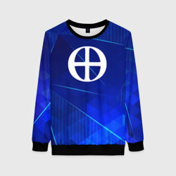 Женский свитшот 3D Blue Exorcist blue poly