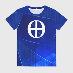 Женская футболка 3D Blue Exorcist blue poly